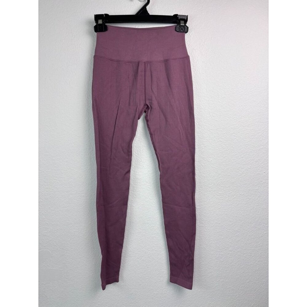 Spiritual Gangster women's XS/S purple‎ ribbed seamless full length leggings